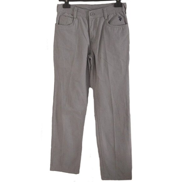 U.S. Polo Assn. Other - U.S Polo Assn. USPA Boys Slim Straight Fit Cotton Gray Pants Size 12 (7YO & Up)